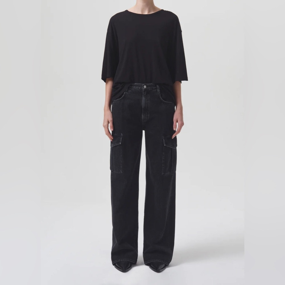 Agolde Minka Black Cargo Jeans - size 27
